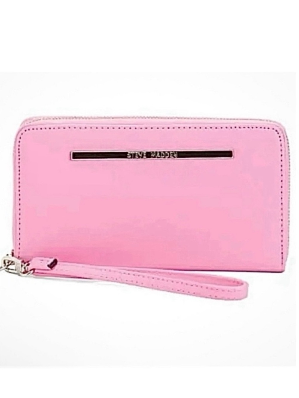 🆕-Steve Madden Large Zip Around Wallet/Wristlet in Fondant Pink.
